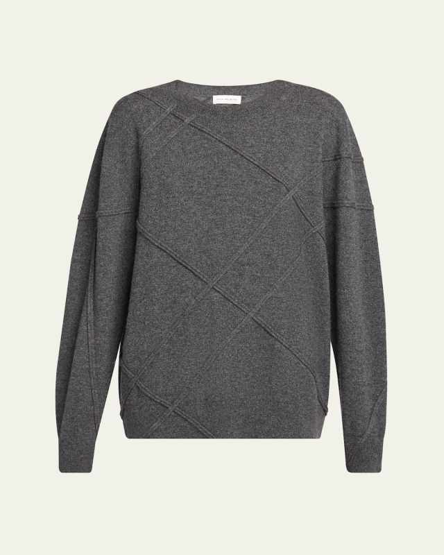Timona Cashmere Crossed Textured Stitch Sweater